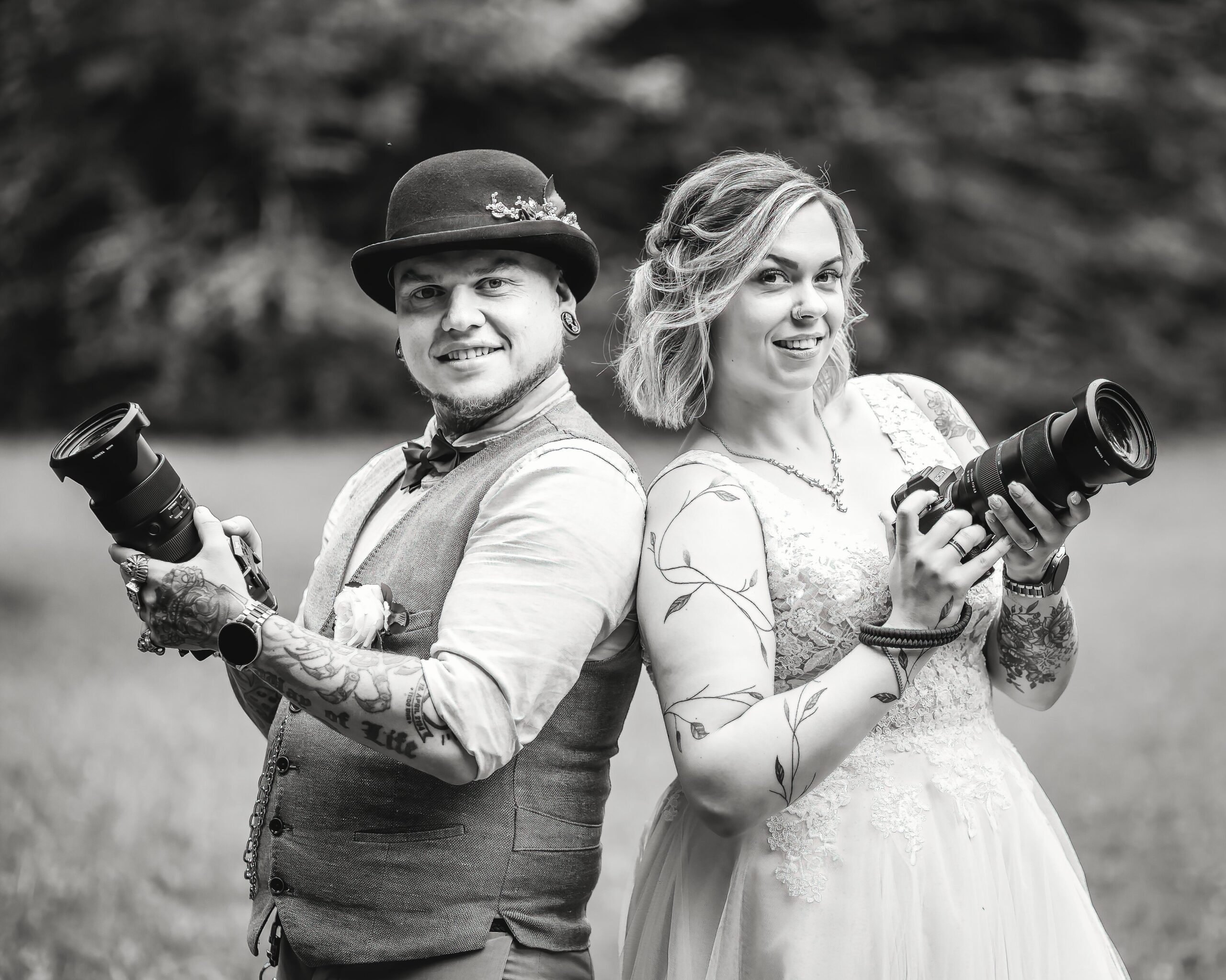 Michèle und Micha (Fotografen aus Husum an der Nordsee in Nordfriesland) schwarz weiß